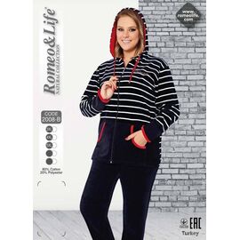 Костюм жіночий 2008B navy р.3XL-5XL "Cotpark" недорого оптом від прямого постачальника