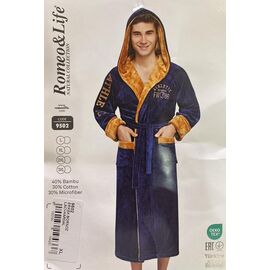 Халат чоловічий 9505 navy р.L-3XL "Cotpark" недорого оптом від прямого постачальника