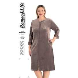 Халат жіночий 3751 grey р.L-4XL "Cotpark" недорого оптом від прямого постачальника