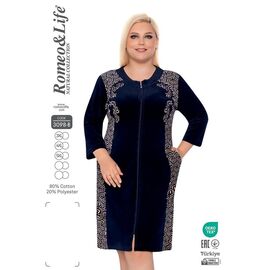 Халат жіночий 3098B navy р.3XL-5XL "Cotpark" недорого оптом від прямого постачальника