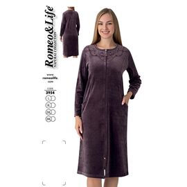 Халат жіночий 3954 violet р.L-3XL "Cotpark" недорого оптом від прямого постачальника