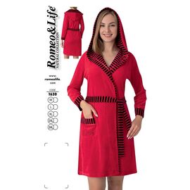 Халат жіночий 1630 red р.M-3XL "Cotpark" недорого оптом від прямого постачальника