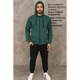 Фотография Костюм спортивный мужской TK0147 green р.M-3XL "AZT" недорого оптом от прямого поставщика