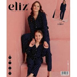 Фотография Пижама детская тёплая на девочку 1130-7 black -old-1 р.5-12 "Disneyopt kids" недорого оптом от прямого поставщика