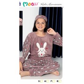 Фотография Пижама детская тёплая на девочку 8706 brown р.5-8 "Disneyopt kids" недорого оптом от прямого поставщика