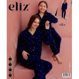 Фотография Пижама детская тёплая на девочку 1130-5 navy р.5-12 "Disneyopt kids" недорого оптом от прямого поставщика