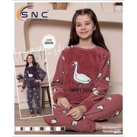 Фотография Пижама детская тёплая на девочку 20525 grey р.6-14 "Disneyopt kids" недорого оптом от прямого поставщика