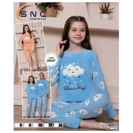 Фотография Пижама детская тёплая на девочку 20527 l.blue р.6-14 "Disneyopt kids" недорого оптом от прямого поставщика