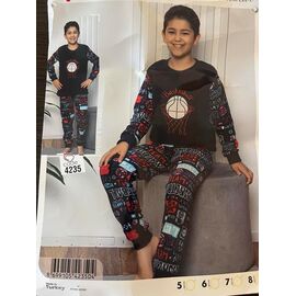 Фотография Пижама детская тёплая на девочку 4235 black р.5-8 "Disneyopt kids" недорого оптом от прямого поставщика