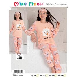Фотография Пижама детская тёплая на девочку 4316 peach р.9-16 "Disneyopt kids" недорого оптом от прямого поставщика