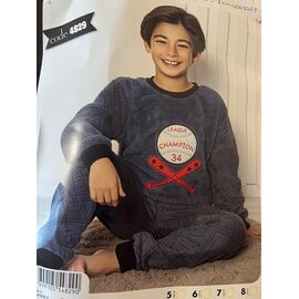 Фотография Пижама детская тёплая на девочку 4829 grey р.5-8 "Disneyopt kids" недорого оптом от прямого поставщика