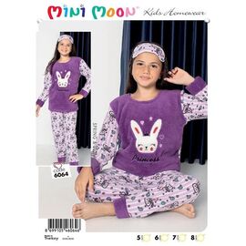 Фотография Пижама детская тёплая на девочку 6064 purple р.5-8 "Disneyopt kids" недорого оптом от прямого поставщика