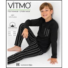 Фотография Пижама детская на мальчика 93049 black р.9-15 "Disneyopt kids" недорого оптом от прямого поставщика