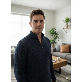 Светр чоловічий MR45 navy р.L-2XL "Moranny" недорого оптом від прямого постачальника