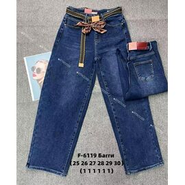 Джинси жіночі утеплені 6119 blue р.25-30 "Fangsida" недорого оптом від прямого постачальника