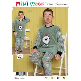 Фотография Пижама детская тёплая на мальчика 6155 green р.5-8 "Disneyopt kids" недорого оптом от прямого поставщика