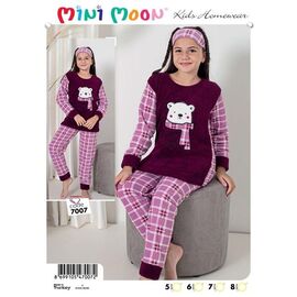 Фотография Пижама детская тёплая на девочку 7007 pink р.5-8 "Disneyopt kids" недорого оптом от прямого поставщика