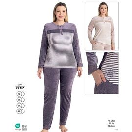 Піжама тепла жіноча 30437 violet р.XL-4XL "Cotpark" недорого оптом від прямого постачальника