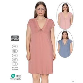 Нічня жіноча 13502B pink р.2XL-5XL "Cotpark" недорого оптом від прямого постачальника