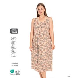 Нічня жіноча 10654 beige р.2XL-5XL "Cotpark" недорого оптом від прямого постачальника