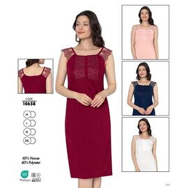 Нічня жіноча 10658 white р.M-2XL "Cotpark" недорого оптом від прямого постачальника