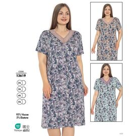 Нічня жіноча 13619 l.blue р.2XL-5XL "Cotpark" недорого оптом від прямого постачальника
