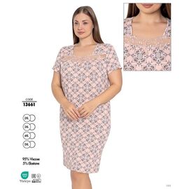 Нічня жіноча 13661 beige р.2XL-5XL "Cotpark" недорого оптом від прямого постачальника