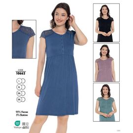 Нічня жіноча 10662 green р.L-3XL "Cotpark" недорого оптом від прямого постачальника