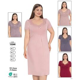 Нічня жіноча 13344 nude р.2XL-5XL "Cotpark" недорого оптом від прямого постачальника
