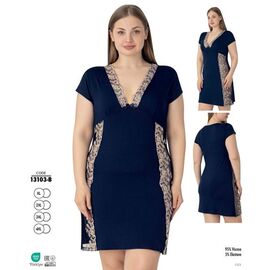 Нічня жіноча 13103B navy р.XL-4XL "Cotpark" недорого оптом від прямого постачальника