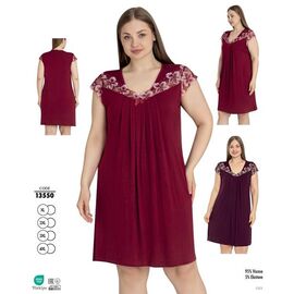 Нічня жіноча 13550 wine р.XL-4XL "Cotpark" недорого оптом від прямого постачальника