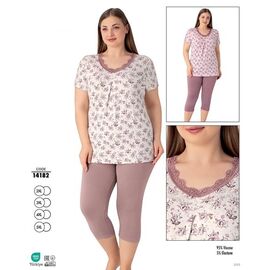 Піжама жіноча 14182 purple р.2XL-5XL "Cotpark" недорого оптом від прямого постачальника