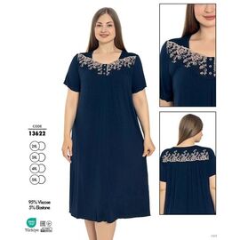 Нічня жіноча 13622 navy р.2XL-5XL "Cotpark" недорого оптом від прямого постачальника