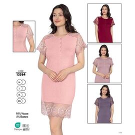 Нічня жіноча 13564 powder р.M-2XL "Cotpark" недорого оптом від прямого постачальника