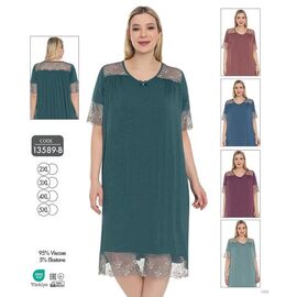 Нічня жіноча 13589B wine р.2XL-5XL "Cotpark" недорого оптом від прямого постачальника