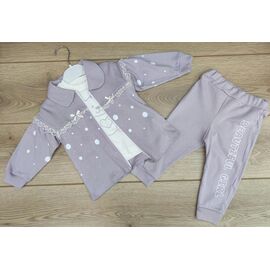 Фотография Костюм детский на девочку 613 grey р.0.9-2 "Emir kids" недорого оптом от прямого поставщика