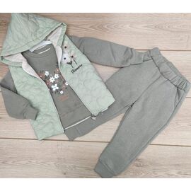 Фотография Костюм детский на девочку 819 khaki р.2-5 "Emir kids" недорого оптом от прямого поставщика