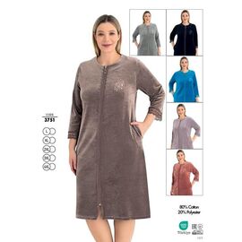 Халат жіночий 3751 l.grey р.L-4XL "Cotpark" недорого оптом від прямого постачальника