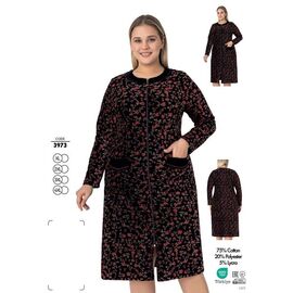 Халат жіночий 3973 black р.XL-4XL "Cotpark" недорого оптом від прямого постачальника