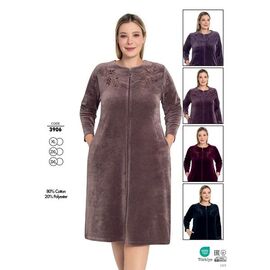 Халат жіночий 3906 violet р.XL-3XL "Cotpark" недорого оптом від прямого постачальника