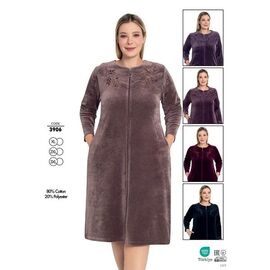 Халат жіночий 3906 wine р.XL-3XL "Cotpark" недорого оптом від прямого постачальника