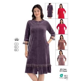 Халат жіночий 3735 red р.L-2XL "Cotpark" недорого оптом від прямого постачальника