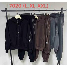 Костюм спортивний жіночий теплий 7020 black р.L-2XL "Saint Wish" недорого оптом від прямого постачальника