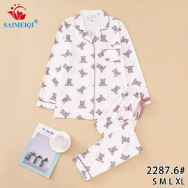 Піжама жіноча 2287-6 white р.S-XL "Estima" недорого оптом від прямого постачальника