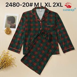 Піжама жіноча 2480-20 green р.M-2XL "Estima" недорого оптом від прямого постачальника