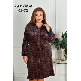 Халат жіночий A901-W5 brown р.62-70 "Estima" недорого оптом від прямого постачальника
