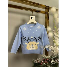 Фотография Свитер детский унисекс 244 l.blue р.98-122 "Safi" недорого оптом от прямого поставщика