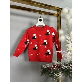 Фотография Свитер детский унисекс 3142 red р.98-122 "Safi" недорого оптом от прямого поставщика