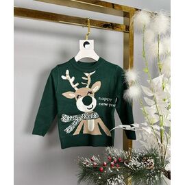 Фотография Свитер детский унисекс 3247 green р.98-122 "Safi" недорого оптом от прямого поставщика