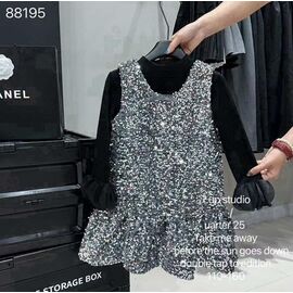 Фотография Платье детское на девочку 88195 silver р.110-160 "Safi" недорого оптом от прямого поставщика